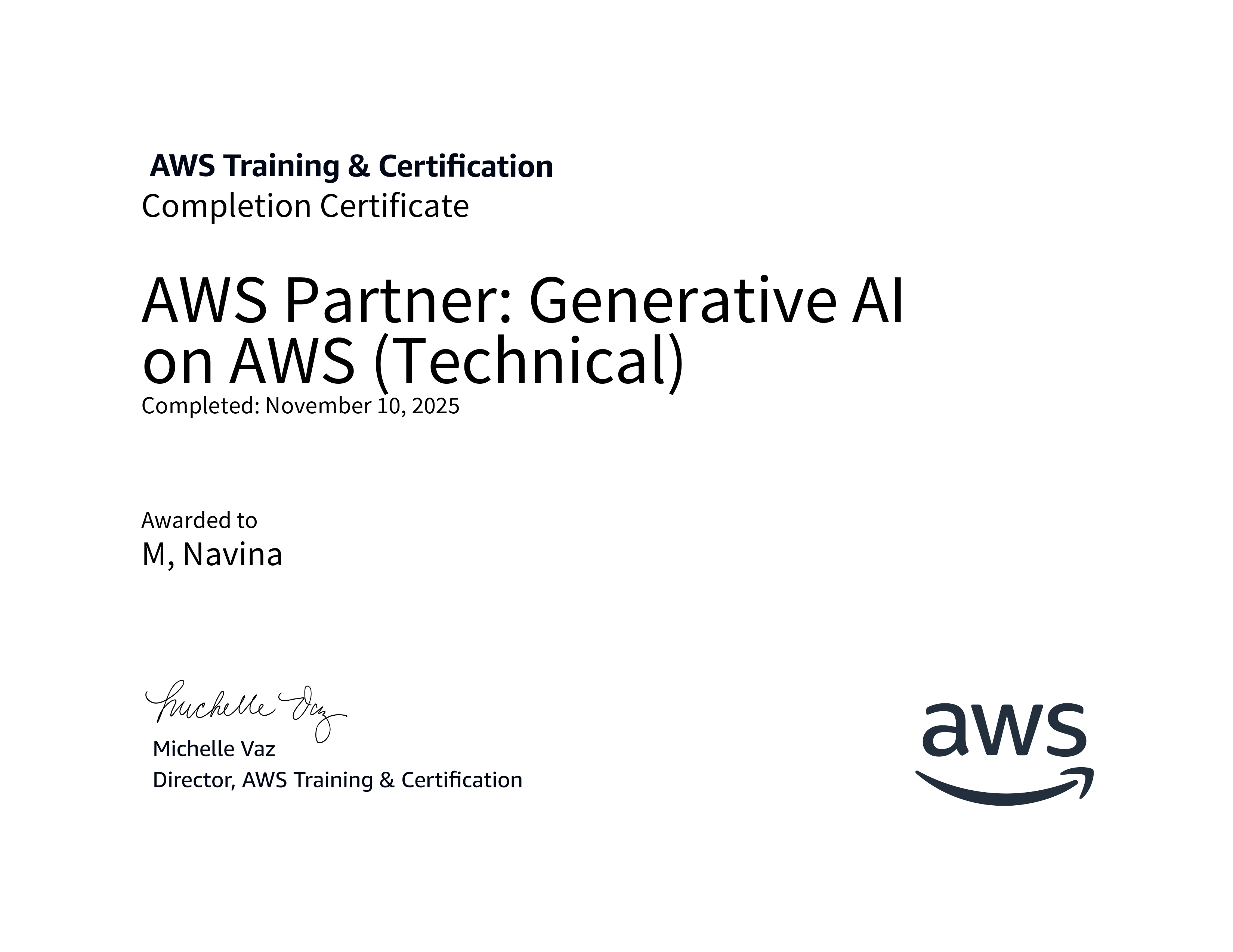 Generative AI on AWS (Technical)